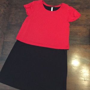 Kensie red and black dress.